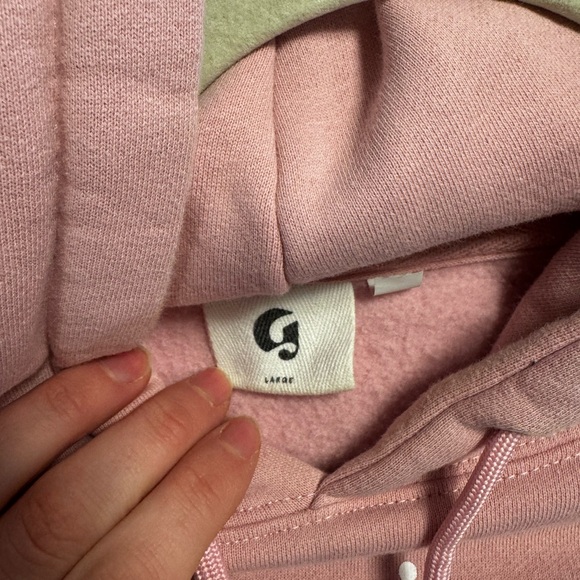 Glossier pink hoodie sweatshirt size L - Picture 3 of 3